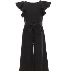 GB Girls Ruffle-Sleeve Cropped Jumpsuit
